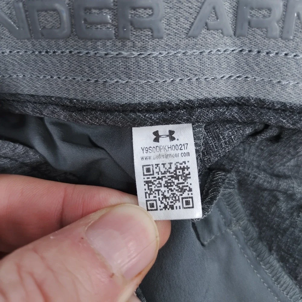 Under armour Pants Mens 34x32 Gray Golf Straight Leg Flat Front Performance Read